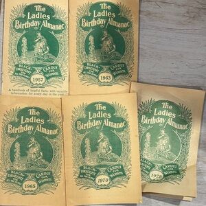 Vintage Ladies Birthday Almanac Collection 1950 1960 1970s